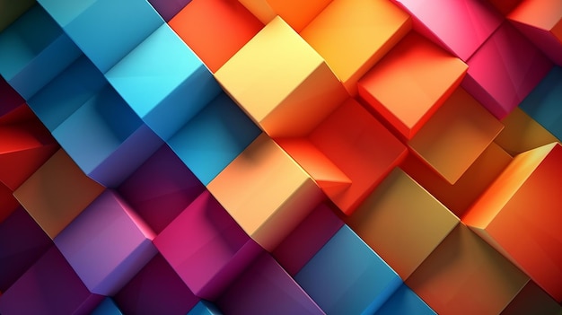 Kolorowy abstrakcjonistyczny geometryczny tło Generatywna Ai