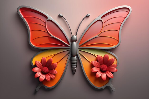 Zdjęcie kolorowy abstrakcyjny motyl tło motyla fantazja precyzja i szczegóły