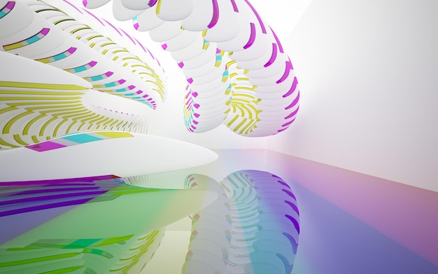 Kolorowy abstrakcyjny obraz projektu spirali.