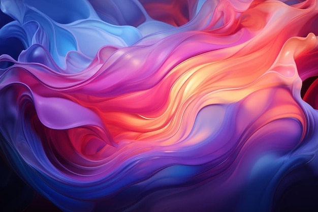 Kolorowy abstrakcyjny obraz przedstawiający kolory tęczy.