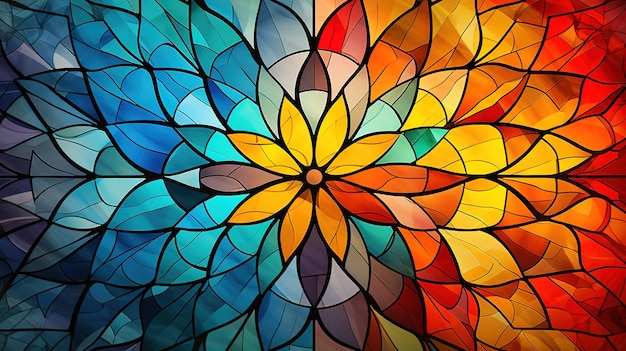 kolorowy abstrakcyjny radialny geometryczny