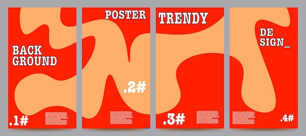 Kolorowy abstrakcyjny tło zestaw dla banerów, plakatów, broszur, szablonów ulotek itp.
