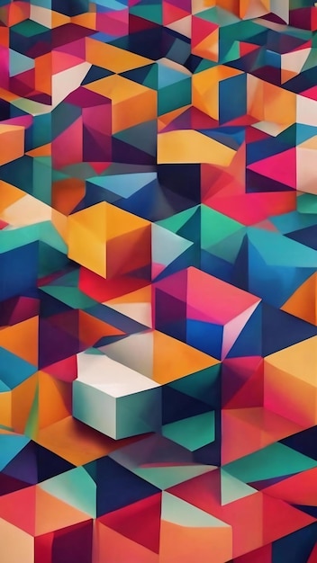 Kolorowy blok abstrakcyjnego tła geometrycznego projektu