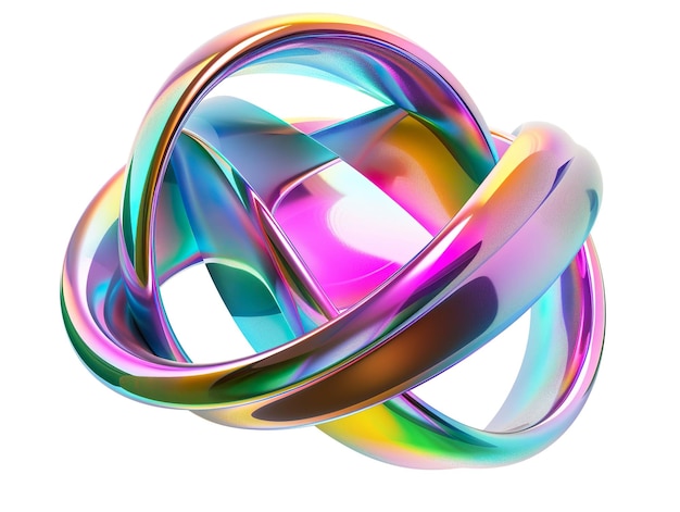 Zdjęcie kolorowy, błyszczący i lśniący obiekt, który wygląda jak spirala