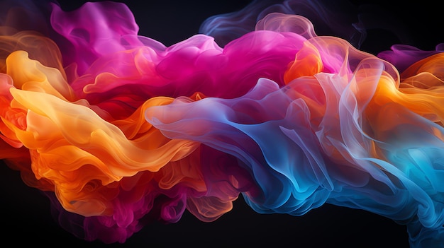 Zdjęcie kolorowy dym generowany przez sztuczną inteligencję