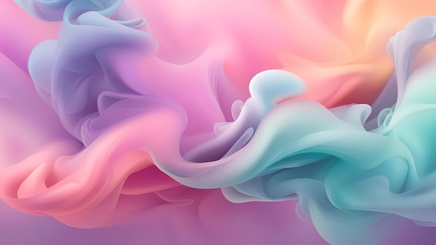 Kolorowy gładki dym płynny streszczenie tło ilustracji