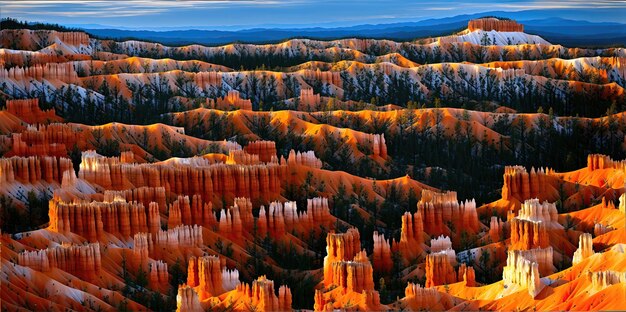 Zdjęcie kolorowy krajobraz bryce canyon park utah generatywna sztuczna inteligencja