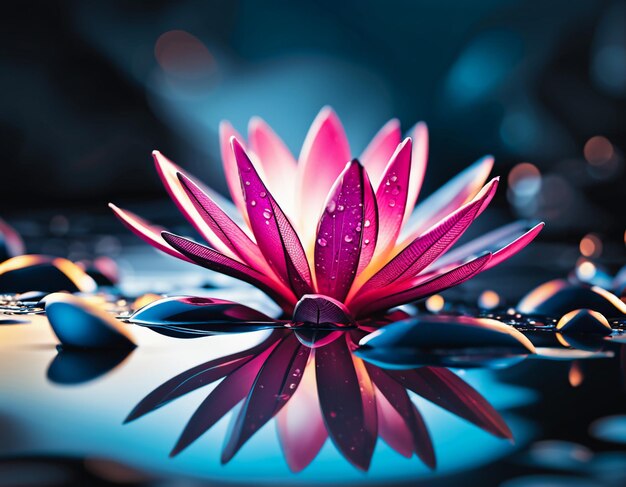 Zdjęcie kolorowy kwiat krystal jasny błyszczące płatki kryształ hd tapeta ilustracja tła