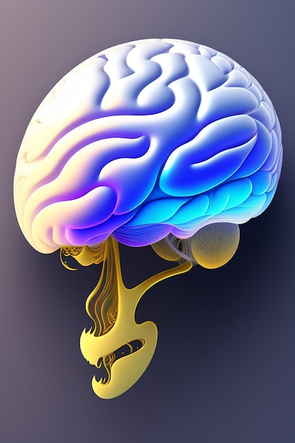 Kolorowy ludzki mózg tło