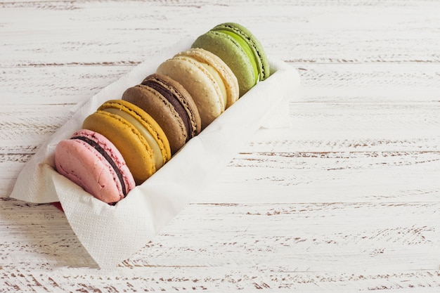 Zdjęcie kolorowy macaron pudełko