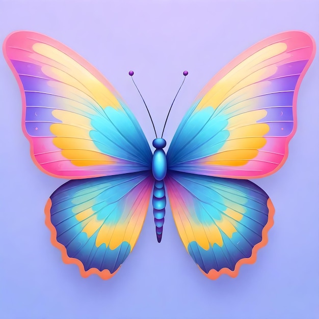 kolorowy obraz motyla z motylem na przedniej stronie