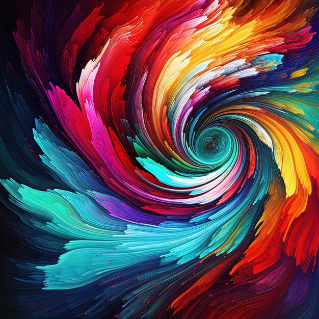 kolorowy obraz spiralny z wieloma kolorami