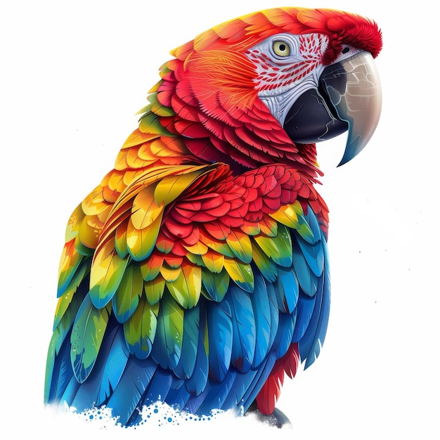 Kolorowy papuga.