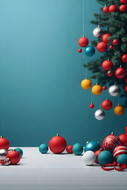 Kolorowy projekt kartki świątecznej świąteczny baner z tekstem nowego roku w tle