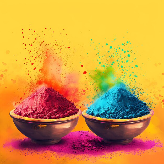 Zdjęcie kolorowy projekt tła happy holi