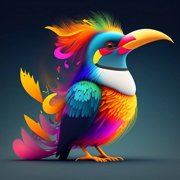 Kolorowy ptak w przyrodzie