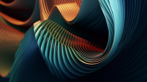 Kolorowy spiralny wzór ze słowem art