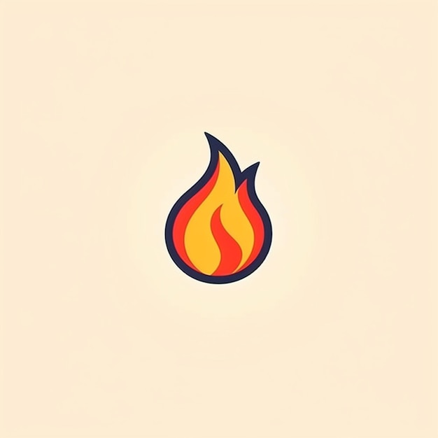 Zdjęcie kolorowy wektor logo ognia płaskiego