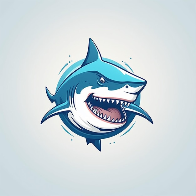 kolorowy wektor logo rekina płaskiego