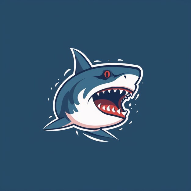 kolorowy wektor logo rekina płaskiego