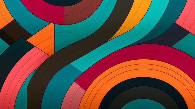 Kolorowy wzór geometryczny Kalejdoskop kształtów i kolorów