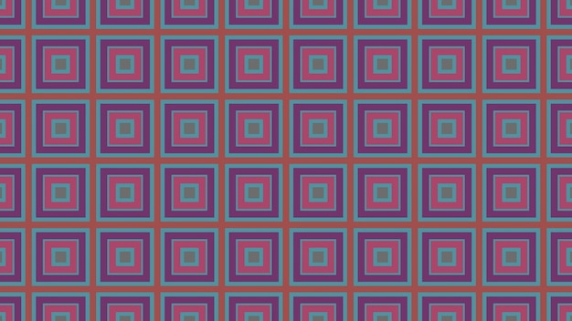 Kolorowy wzór kwadratów i kwadratów.