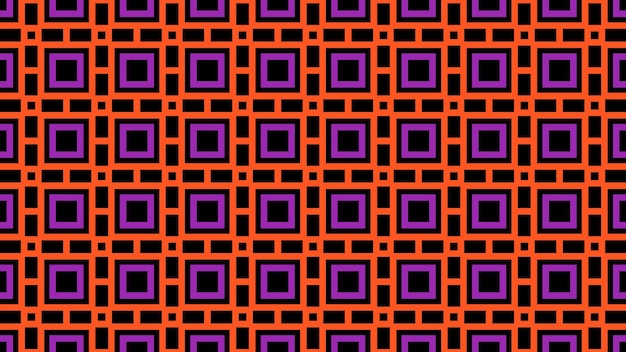 Kolorowy wzór kwadratów i kwadratów.