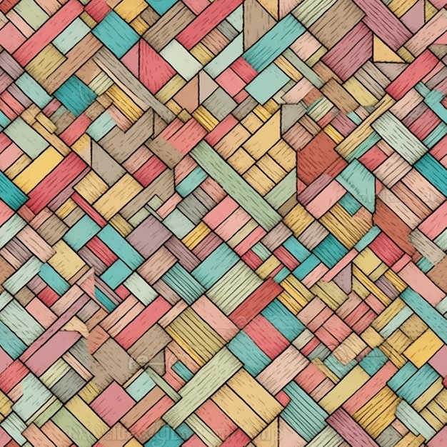 Kolorowy wzór kwadratów i prostokątów
