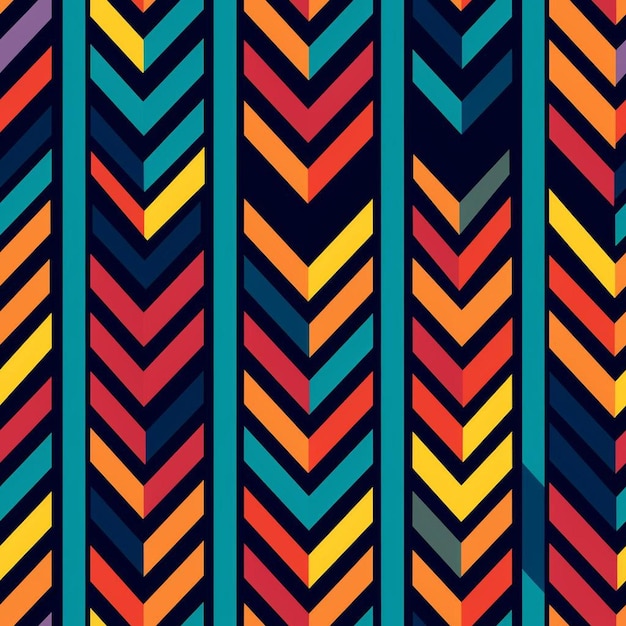 Kolorowy wzór z kolorowym tłem z wzorem piór.