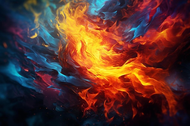 kolory ognia i płomieni to prawdziwy ogień.