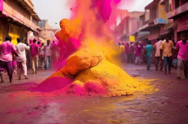 Kolory świętują Holi