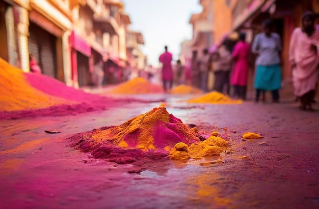 Kolory świętują Holi