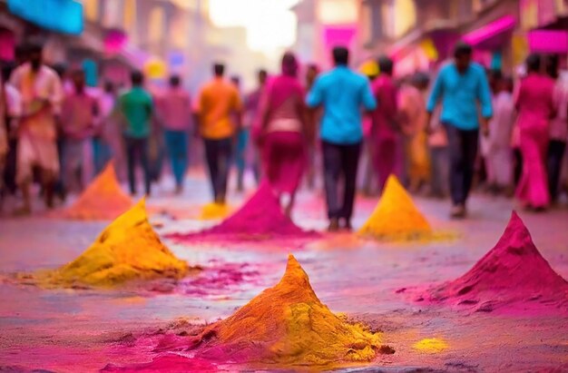 Kolory świętują Holi