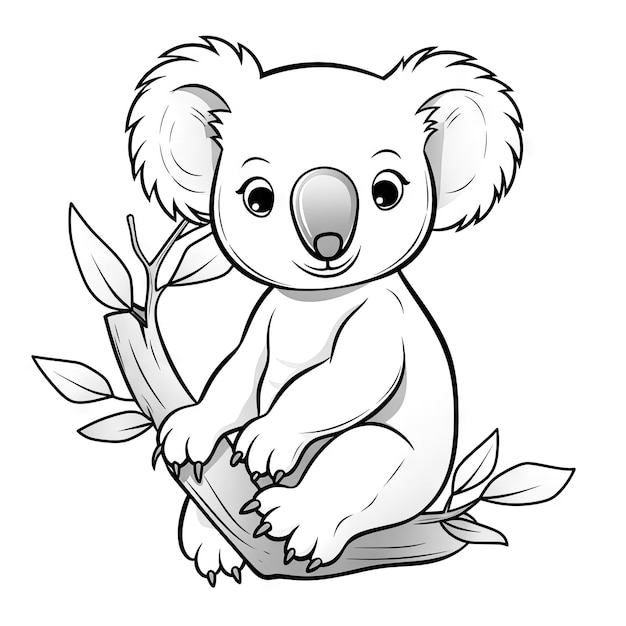 Zdjęcie kolorystka z uroczą koalą