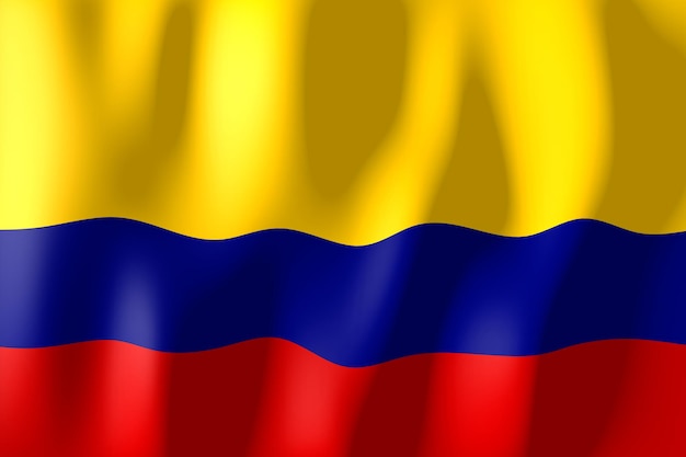 Kolumbia pomarszczona flaga kraju