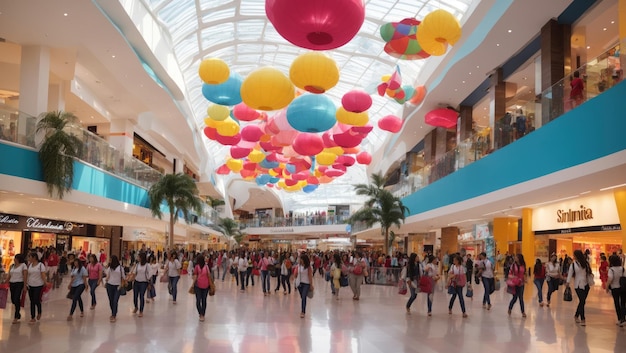 Zdjęcie kolumbijskie centrum handlowe marvel — tętniące życiem zakupy