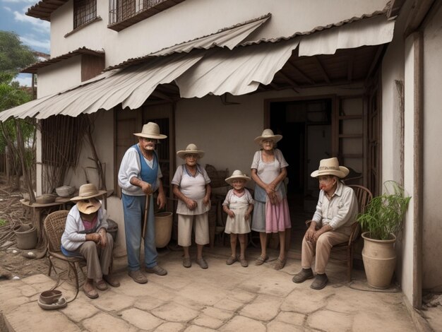 Kolumbijskie zdjęcie rodzinne