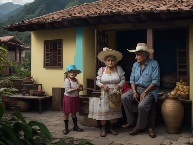 Kolumbijskie zdjęcie rodzinne