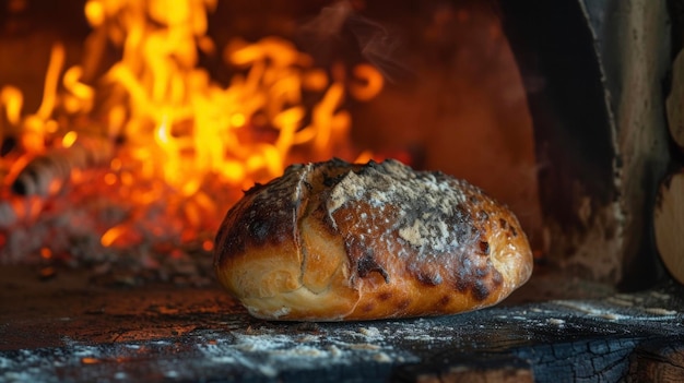 Kominek podwaja się jako piec wytwarzający doskonale spalony i chrupiący chleb uduszony w