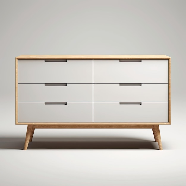 komoda z szufladą komoda nowoczesne skandynawskie meble do wnętrz minimalizm drewno jasne studio foto