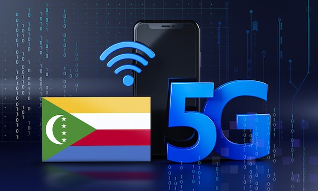 Komory Gotowe Do Koncepcji Połączenia 5g. Renderowania 3d Technologia Smartphone Tło