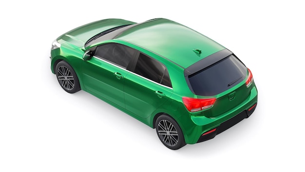 Kompaktowy miejski rodzinny hatchback ilustracja 3d