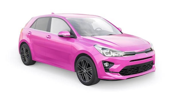 Kompaktowy miejski rodzinny hatchback ilustracja 3d