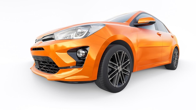 Kompaktowy miejski rodzinny hatchback ilustracja 3d