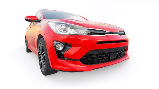 Kompaktowy miejski rodzinny hatchback ilustracja 3d