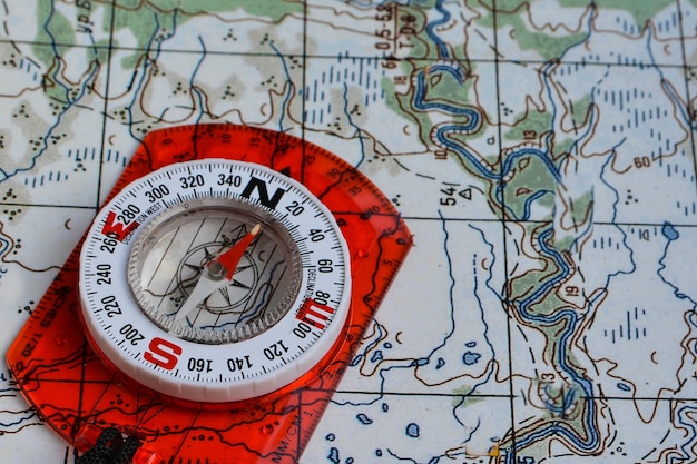 Kompas i mapa
