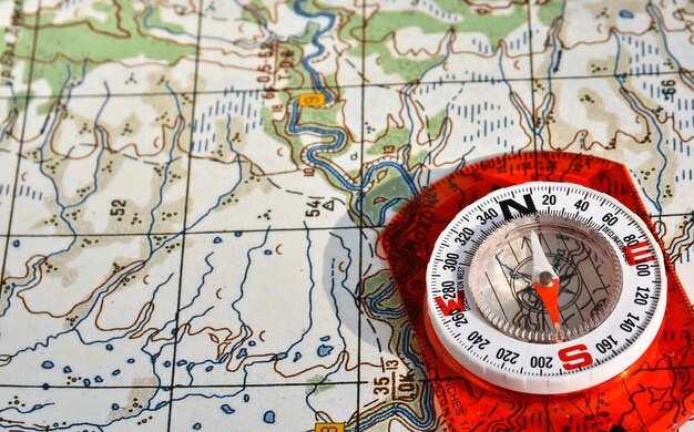 Kompas i mapa