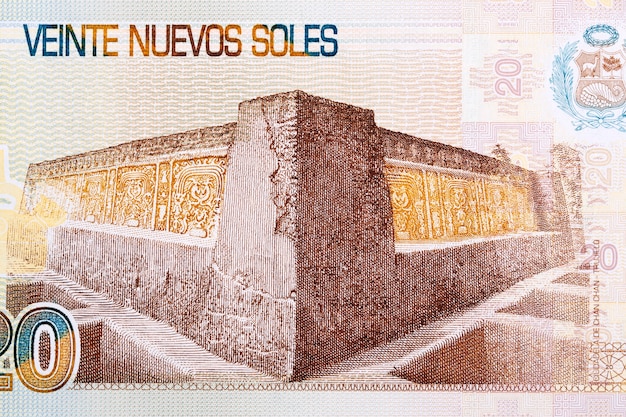 Kompleks archeologiczny Chan Chan z peruwiańskich pieniędzy