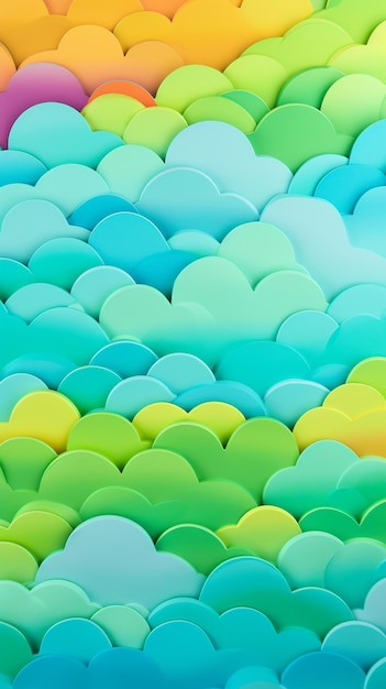 Zdjęcie kompozycja abstrakcyjna w kolorach tęczy z odcieniami mięty do projektowania stron internetowych kolorowy gradient