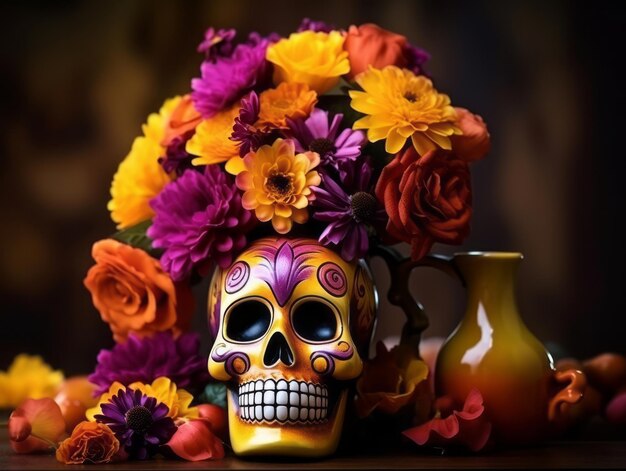 Kompozycja Day of the Dead z miejscem na kopię